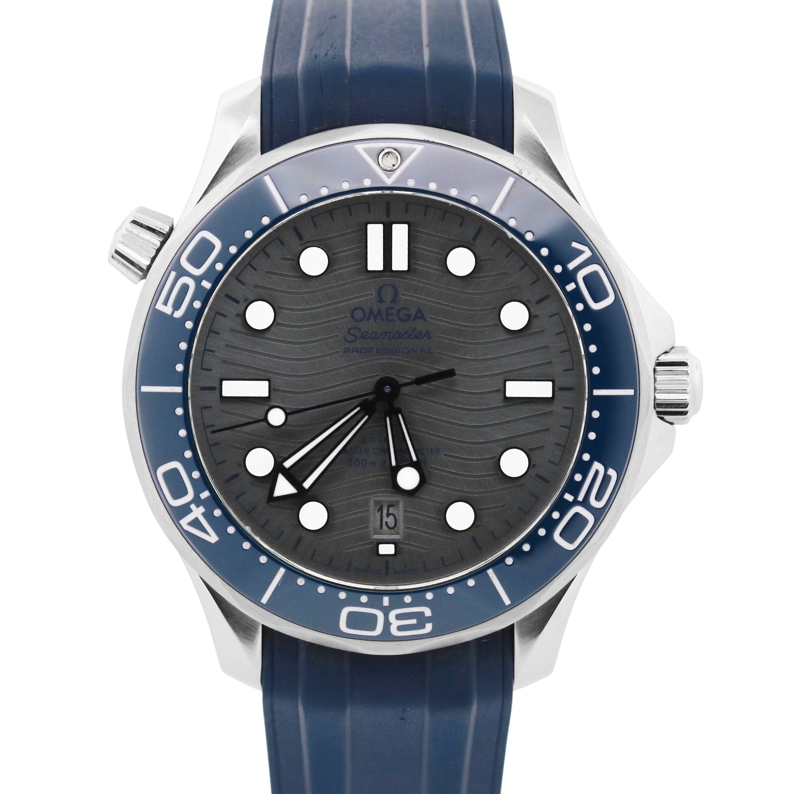 PAPERS Omega Seamaster Diver Steel BLUE GREY WAVE 42mm 210.32.42.20.06.001 BOX