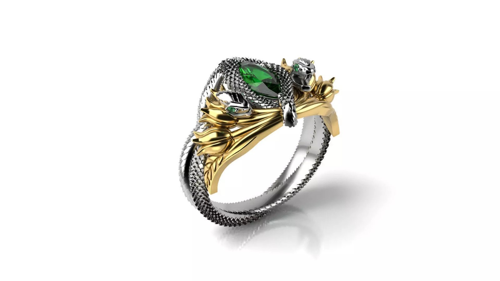 Men’s King Of Barahir Style Gothic Punk 925 Sterling Silver Statement Rings