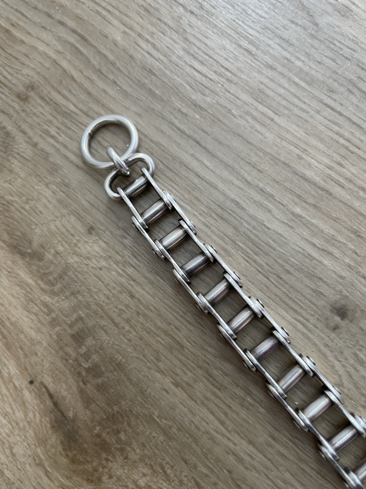 Sterling Silver Bracelet Bike Chain Modernist T Bar Heavy Statement (50g)