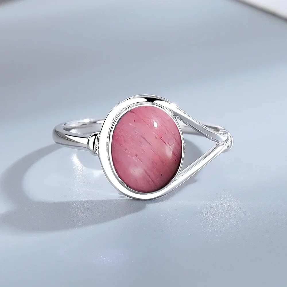 Moonstone Ring Sterling Silver Oval Tension Mount Vintage Wedding Women Jewelry