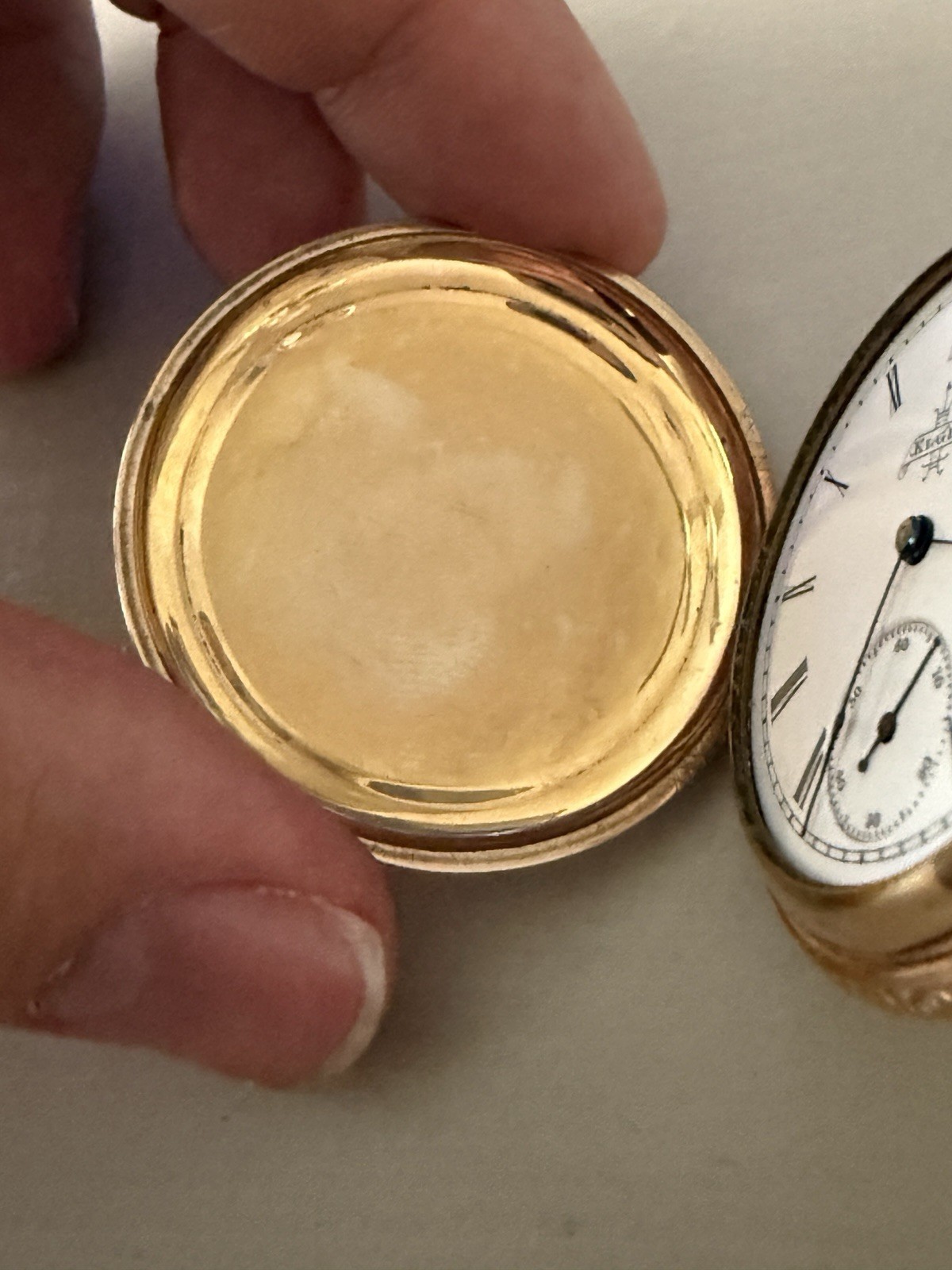 Elgin 6s Full Hunter Ladd Anchor Gold Filled Pocket Watch