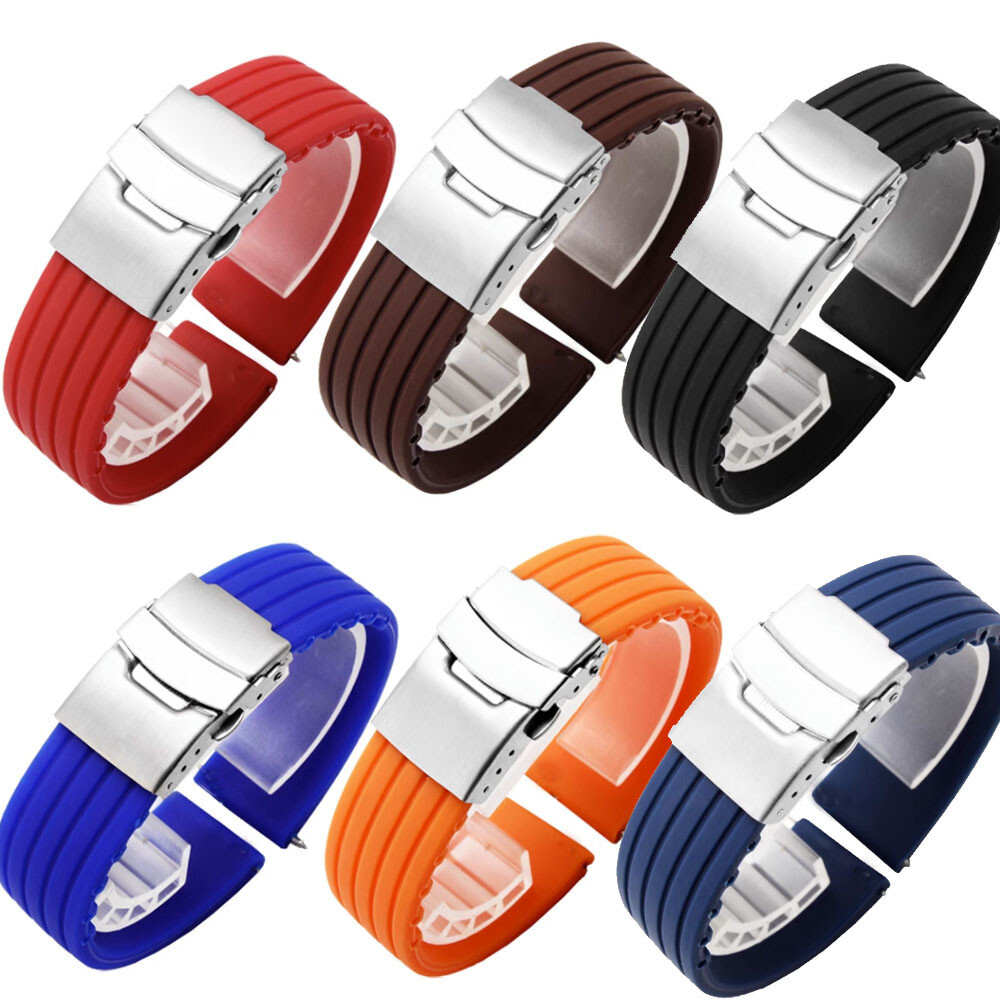 Cuttable Silicone Rubber Watch Band Watch Strap Replacement Bracelet 18 20 22 24