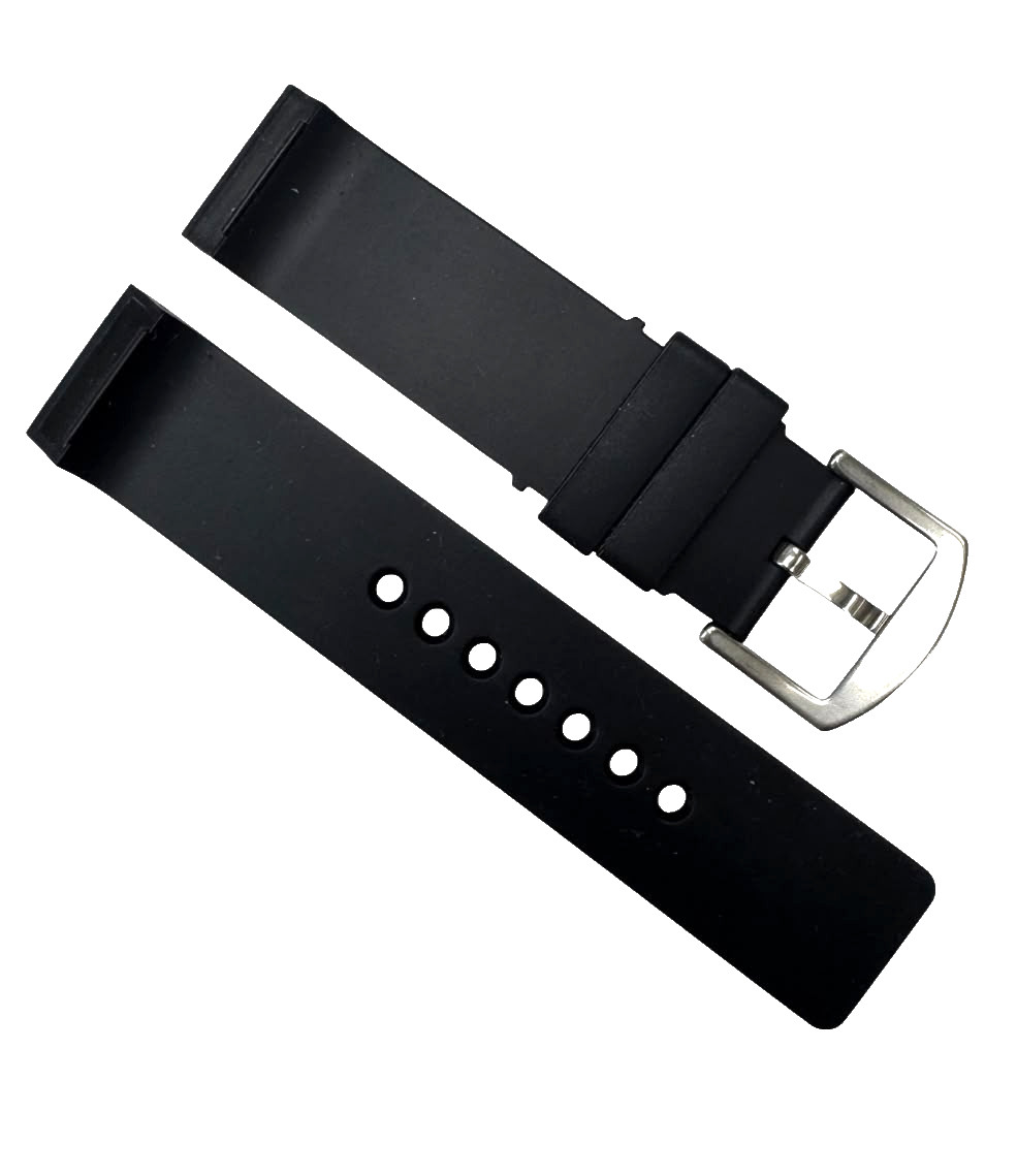 23mm Black Silicone Rubber Watch Band Strap for Cartier | Sport Style