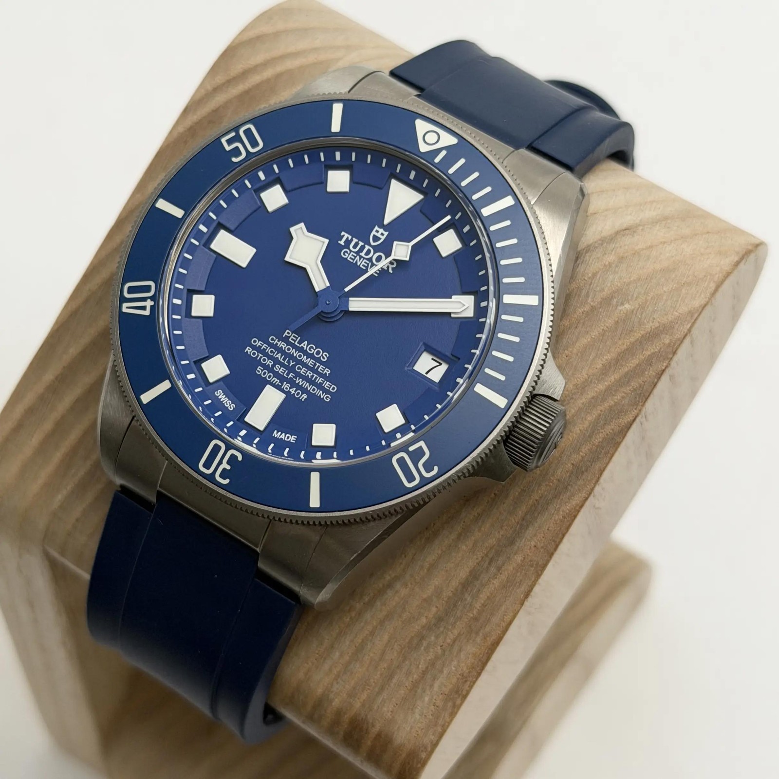 Tudor Pelagos 42MM 25600TB Titanium Blue Dial Rubber Strap Watch