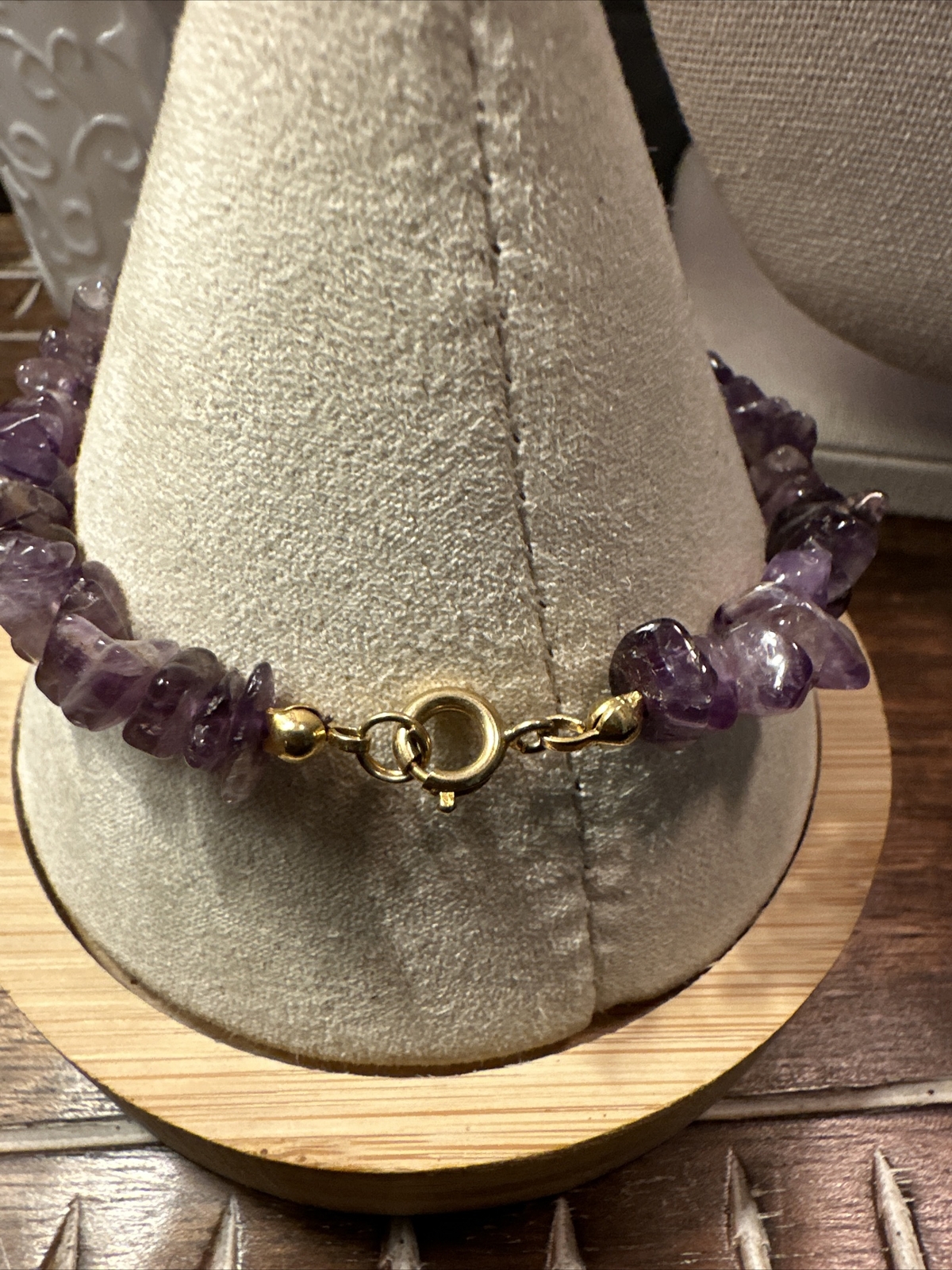 Beautiful Presidium Tested Genuine Amethyst Chip Necklace & Bracelet Set