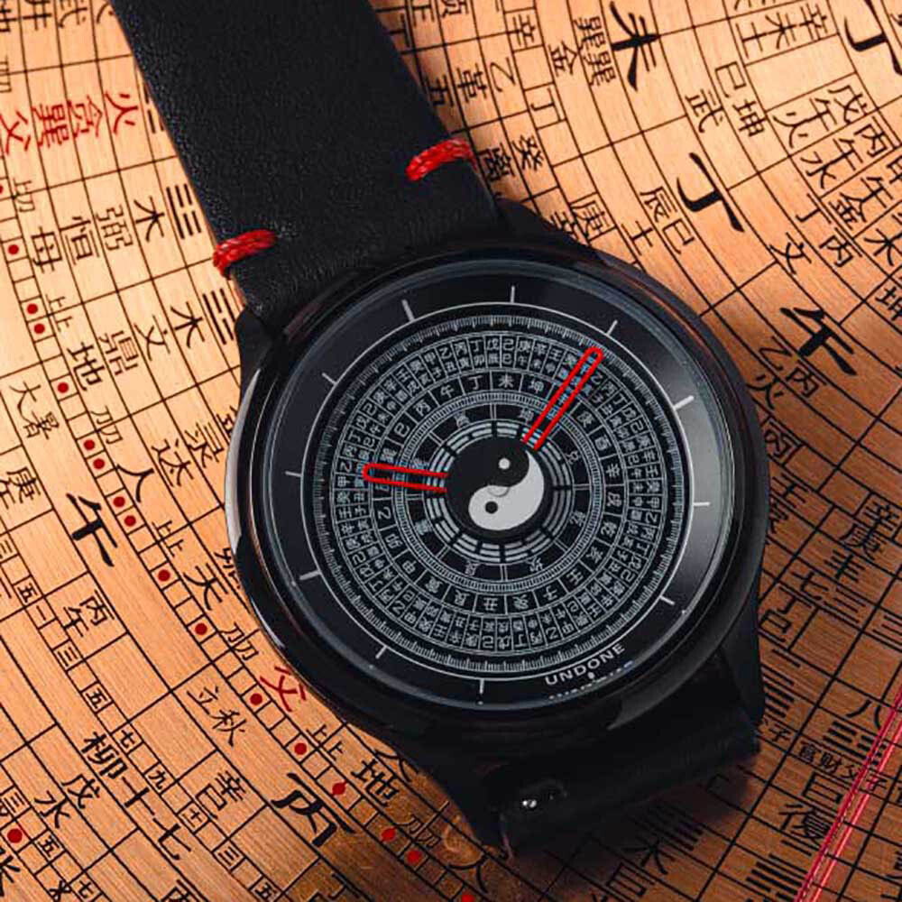 -Undone ZEN CARTOGRAPH Hybrid Mecca-Quartz Steel White Black Unisex Watch