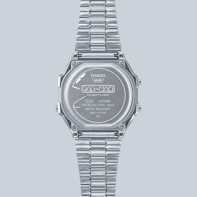 Casio A168WEPC-7ADR PAC-MAN Limited Edition Digital Watch Silver Steel Retro New