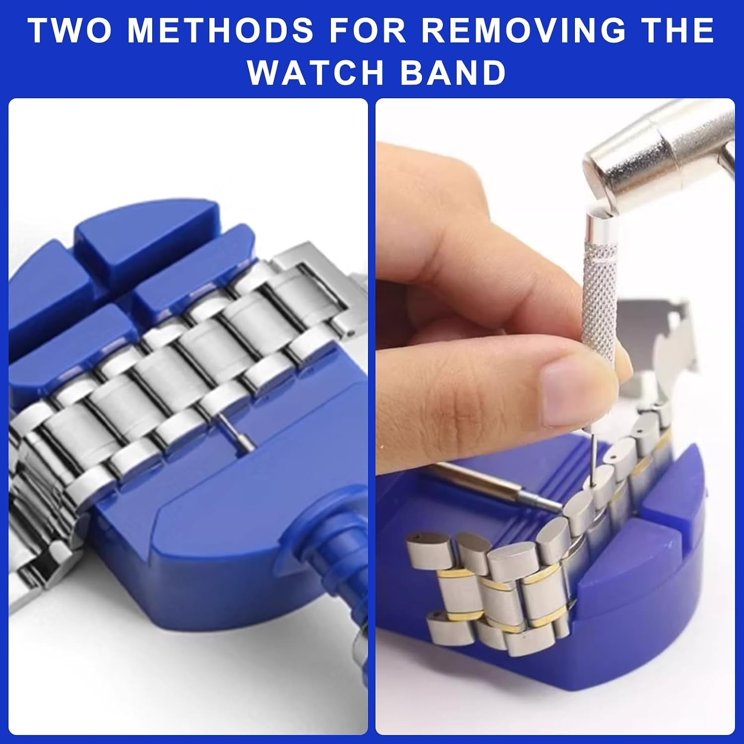 12-Piece Watch Repair Tool Kit: Band Adjustment Pins and Hammer for DIY Home Use