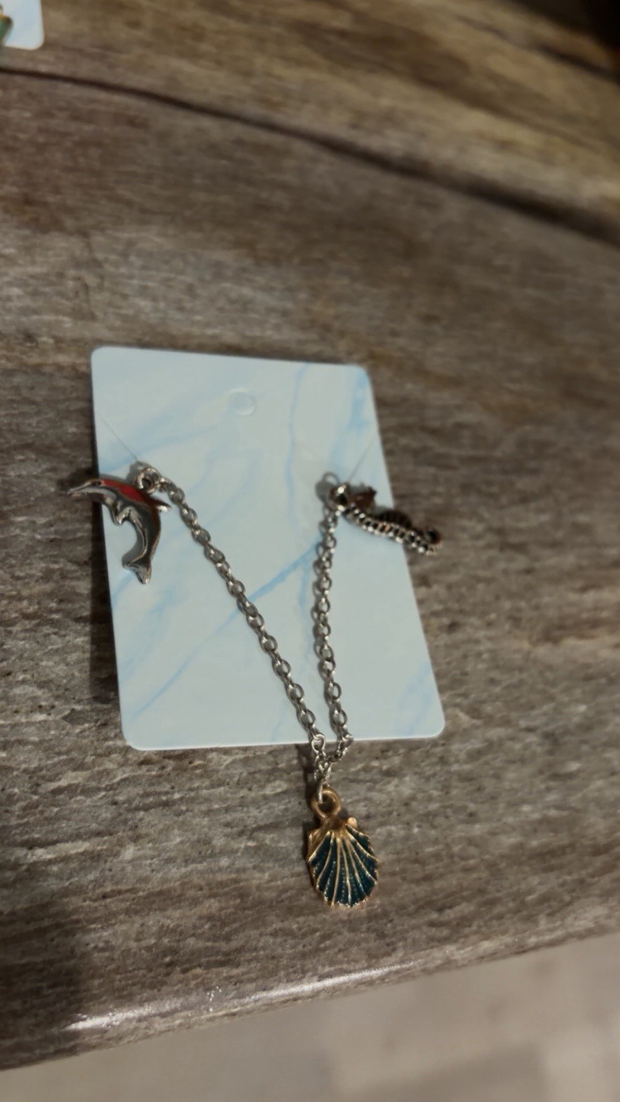 Sea Life Charm Jewelry Set Earrings Bracelet Necklace Silver Gold Green Blue