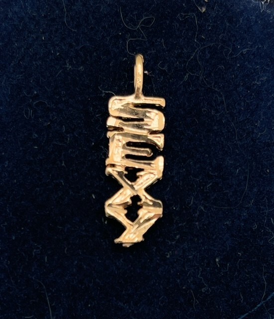 SEXY Pendant Word Charm Gold Plated Metal Jewelry For Necklace Chain Gift