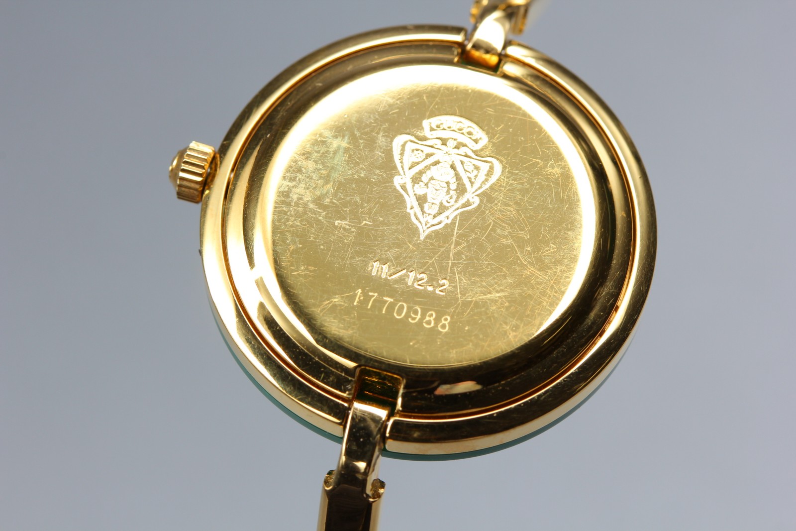 Near MINT GUCCI Change Bezel 11/12.2 12 Colors Qz Ladies Watch From JAPAN w/ Box