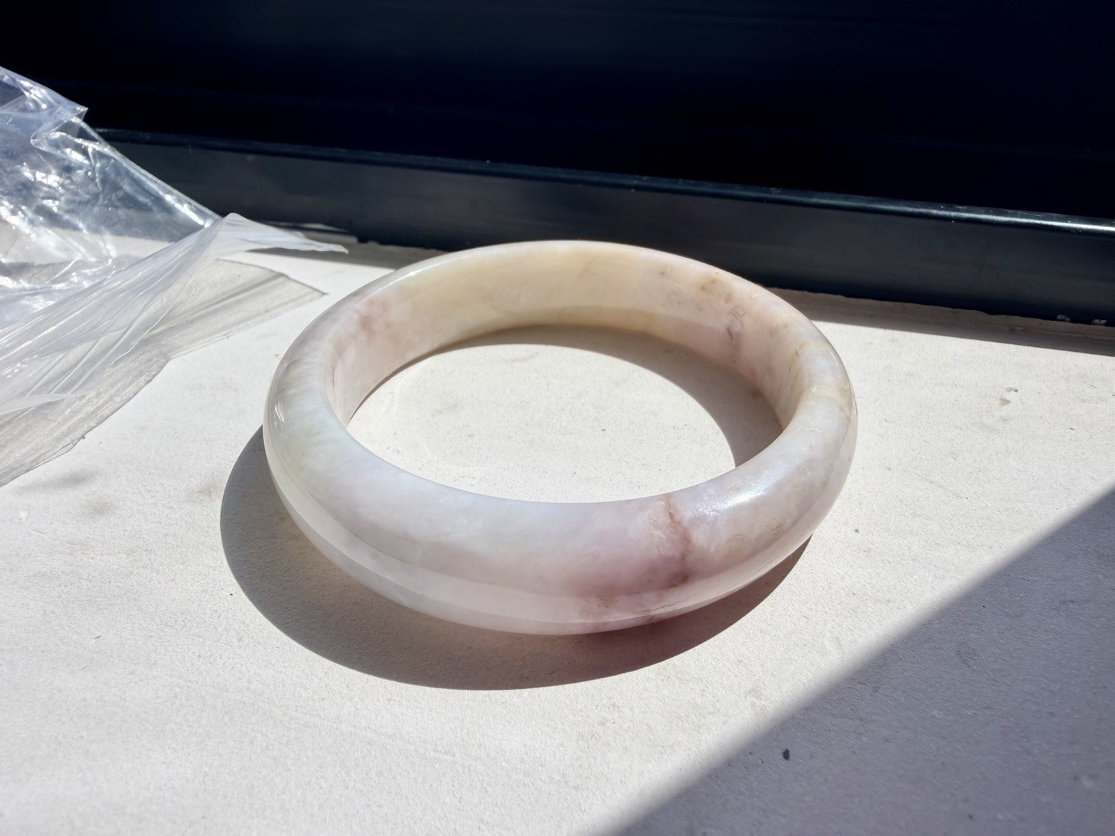 Burma Jadeite Bangle 59m pinky red Type A Burmese Jade Fully Translucent