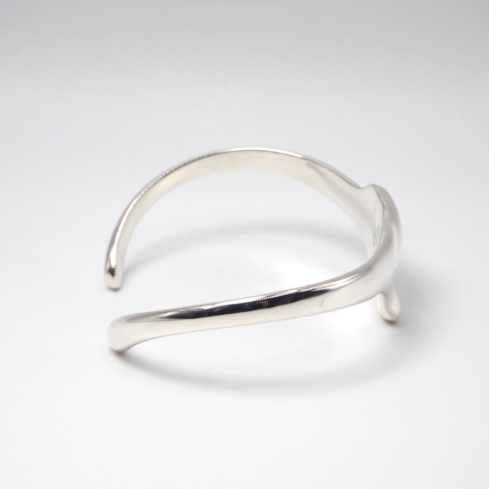 Tiffany & Co Silver 925 Full Heart Cuff Bracelet Elsa Peretti 6.7in 17cm