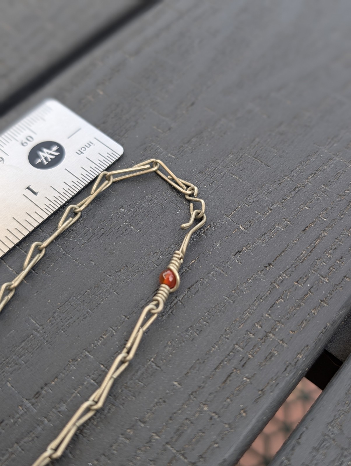 Hand Made Wire Wrapped Mixed Metal Necklace Dark Side Of The Moon Inspired