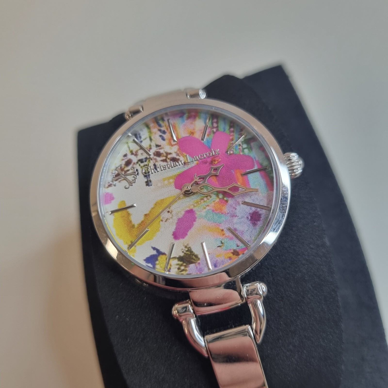 Christian Lacroix Silver Abstract Floral Ladies Watch New Old Stock N°8008410