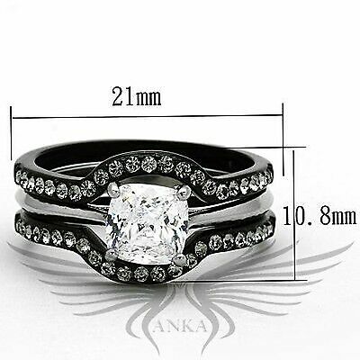 Brilliant 1.25Ct Cushion Cut Cubic Zircon CZ AAA Wedding Set 5 6 7 8 9 10 Tk1343