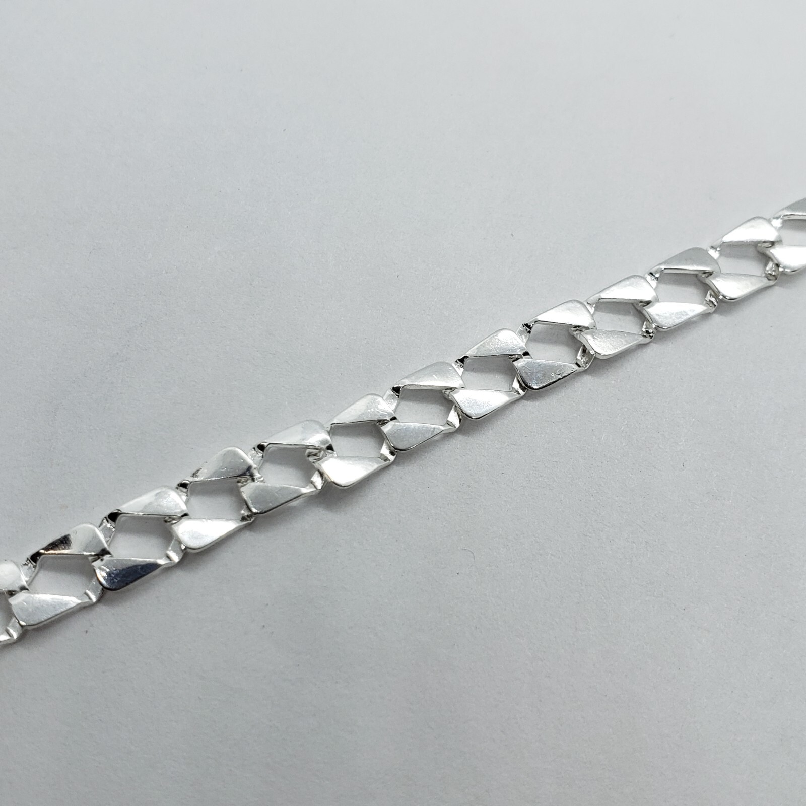 925 Sterling Silver Flat Mariner Link Chain Bracelet 7mm 1/4 inch Wide 7″ Long