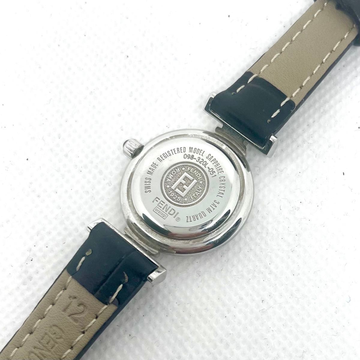 Working item FENDI 320L ladies’ wristwatch black dial aftermarket new leather be