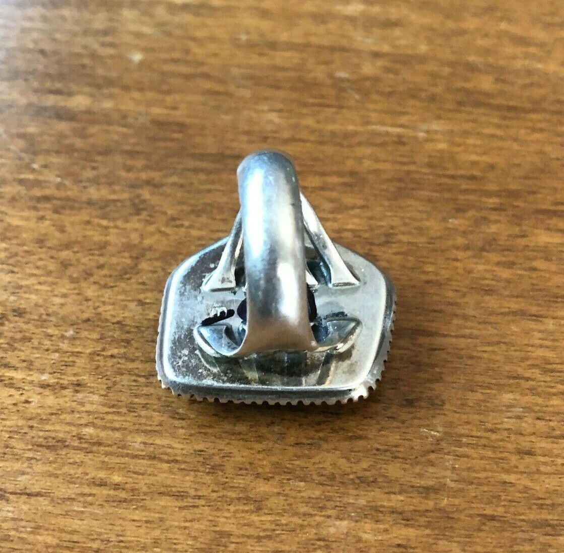 Sterling Silver TURQUOISE RING size 8.5 BEAUTIFUL BLUE Pentagon Shaped