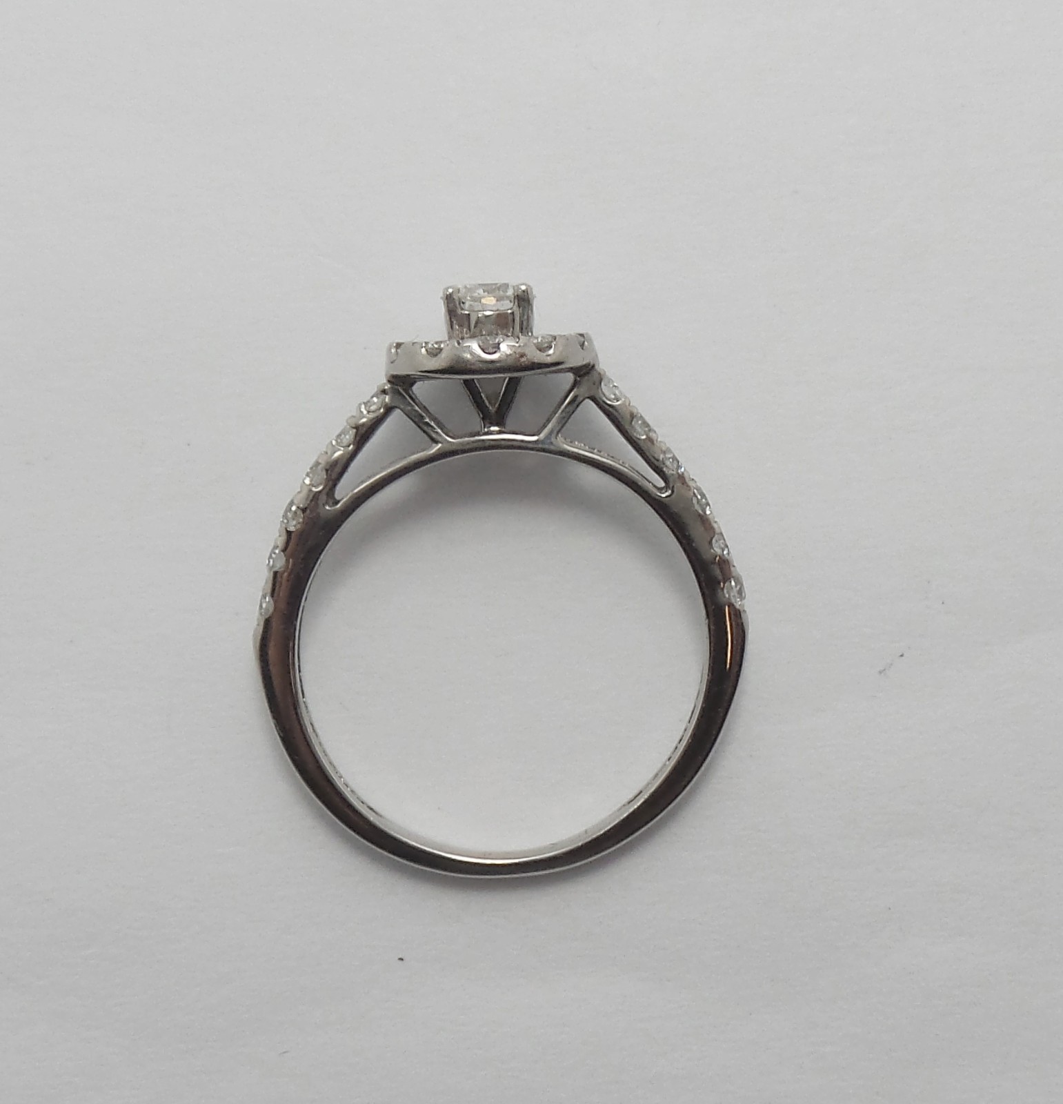 3/4CT Natural Round Diamond Engagement Wedding Bridal Ring 10K White Gold Band