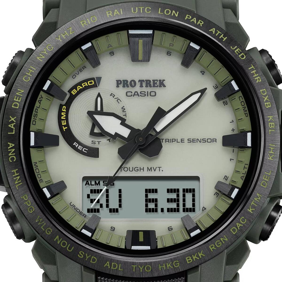 CASIO Pro Trek Climber Line Digital Compass Altimeter Temperature PRW 61LD 3JF G