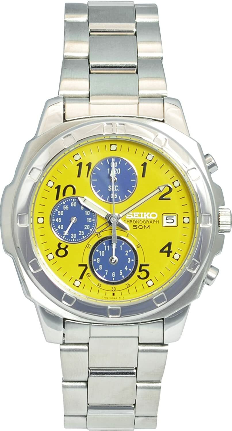 SEIKO SND409 Chronograph Overseas Model Yellow from Japan new free shipping