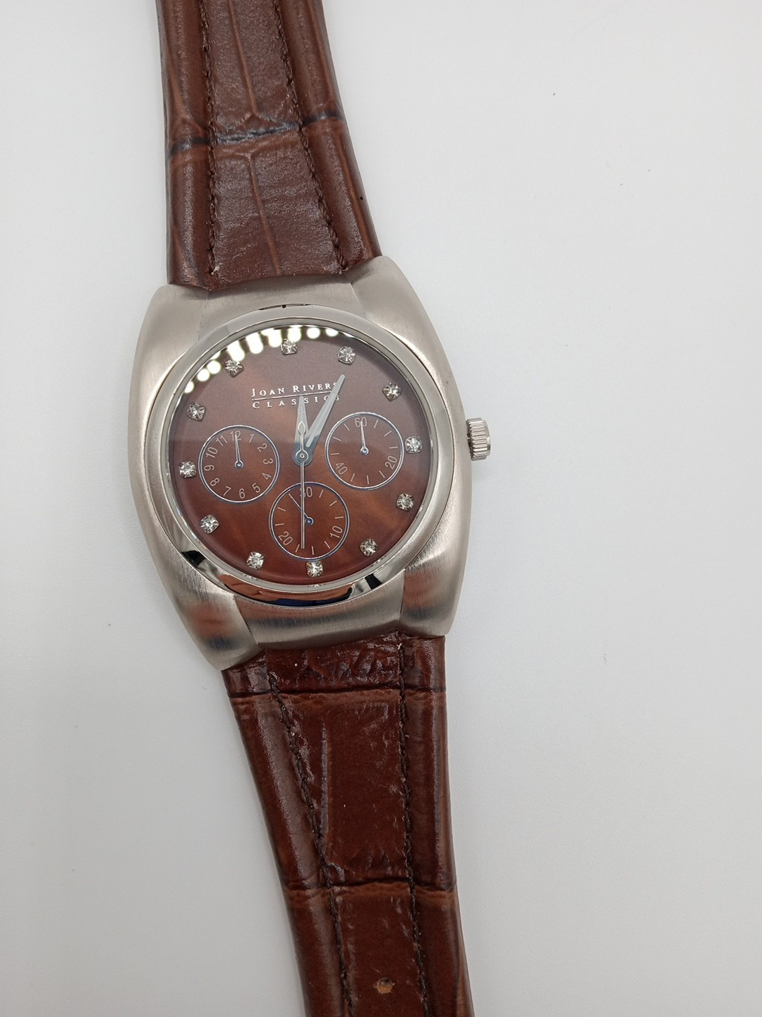 Joan Rivers Stainless Watch V377 Very Nice Needs New Battery