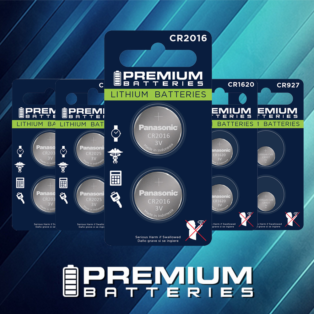 Premium Batteries 3V Child Safe Lithium Coin Cell Batteries (1, 2 & 6 Count)