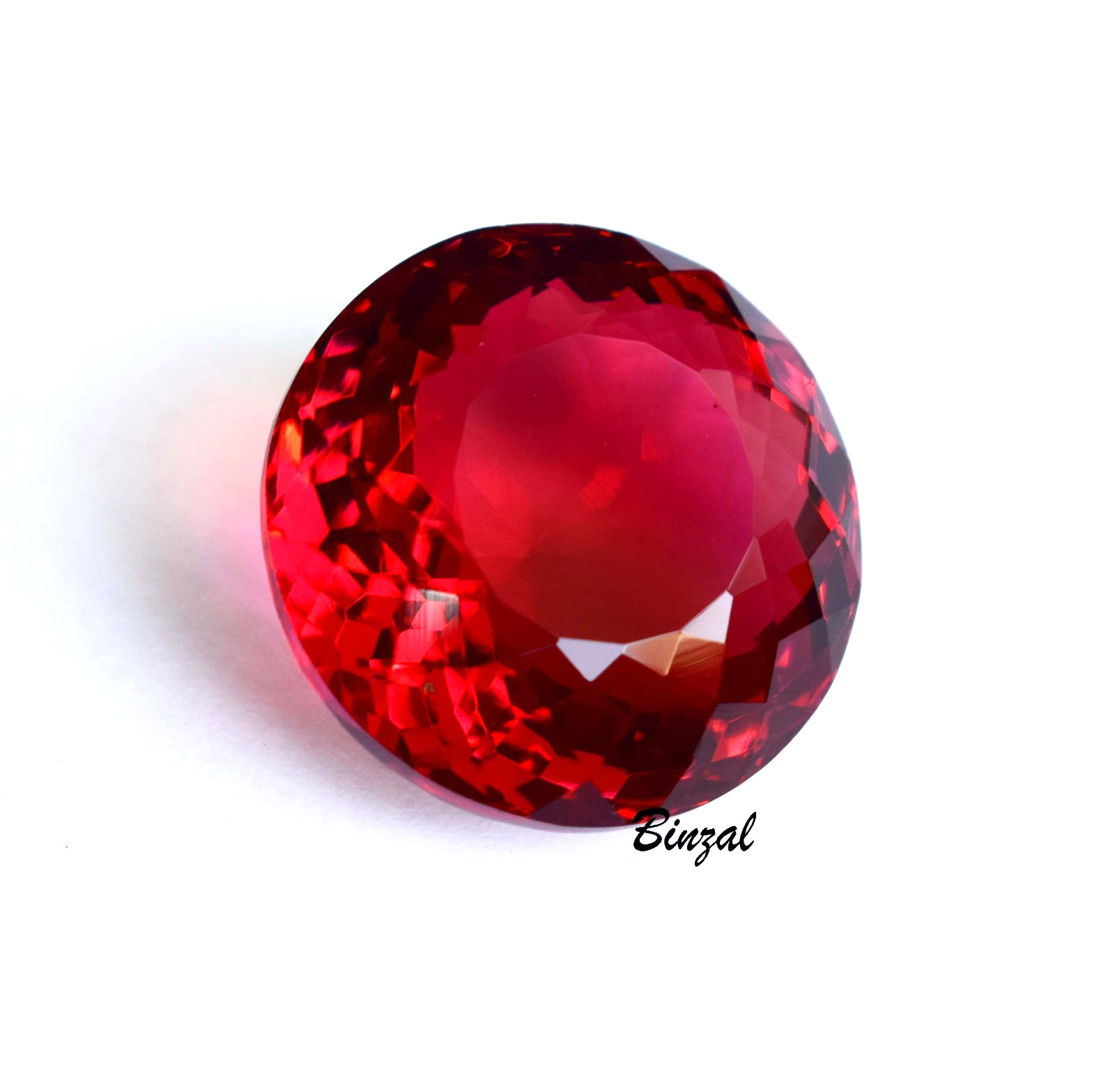 Most Rarely Find Natural Ruby 58-60 CT Round Cut Blood Red Ruby Loose Gemstone