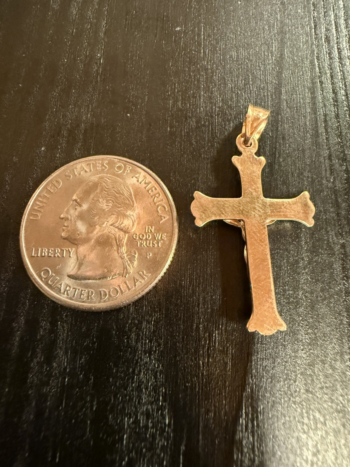 10kt Solid Two Tone Gold Crucifix Cross – Stamped INTI