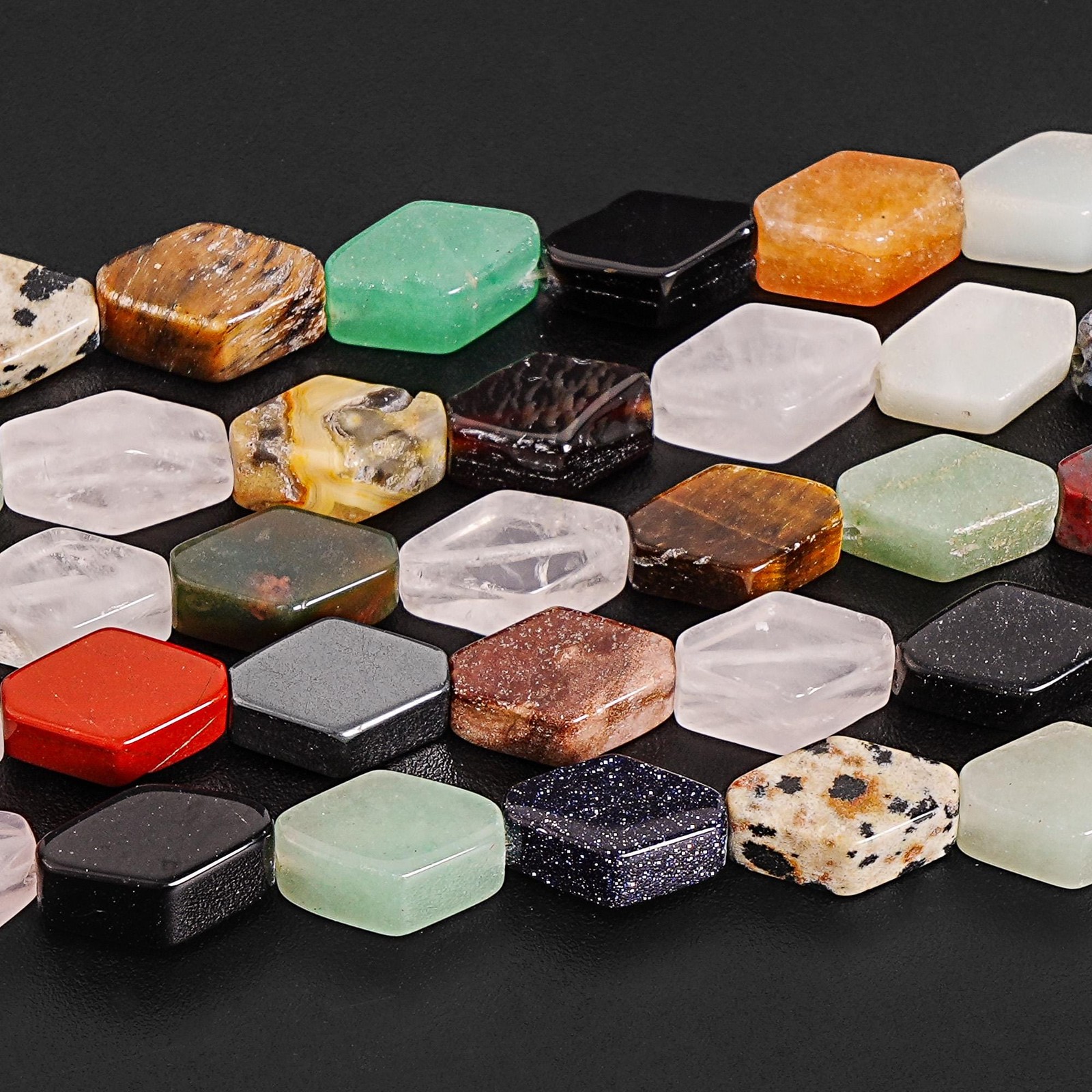 11X7MM Natural Rainbow Mixed Stone Beads Grade AA Gemstone Diamond Loose Beads