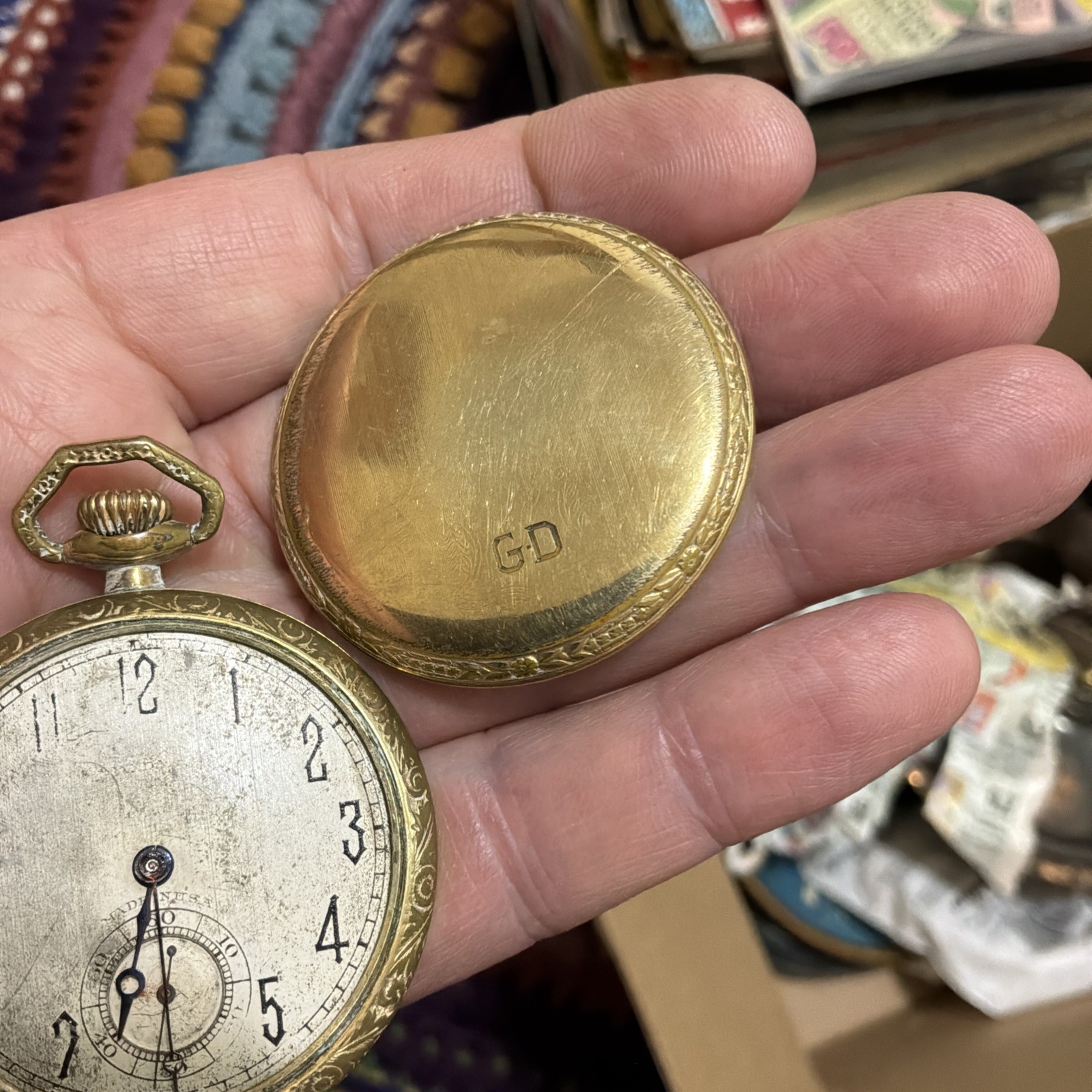 1925 New York Standard Watch Co. Grade 173 GF 12s 7J Pocket Watch Working
