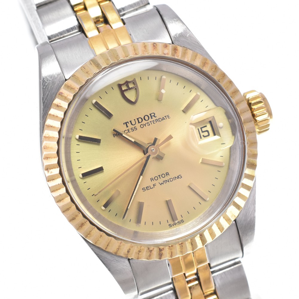 withpaper TUDOR Princess Oyster Date 92413 SS/YG Automatic Ladies Watch R#149272