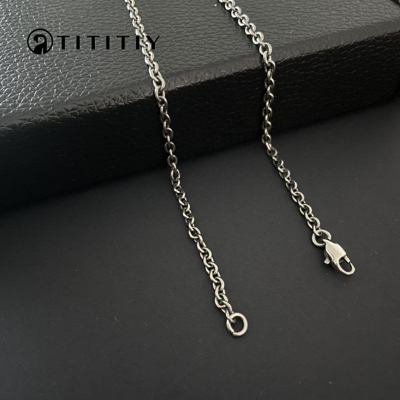 New Pure Titanium Necklace O-Chain Width 3mm Anti Allergic Fashion Easy To Match
