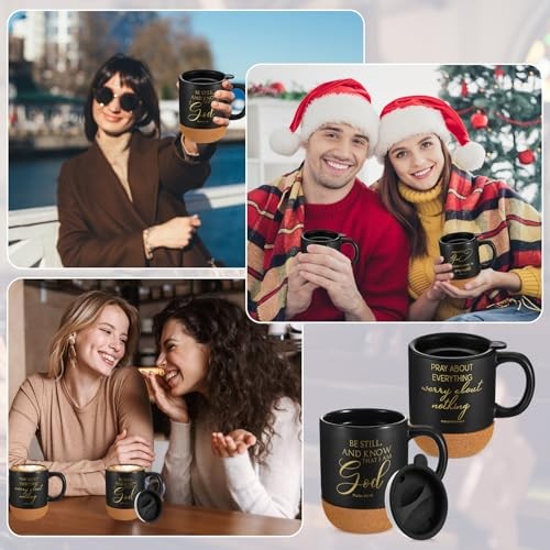 Pcs Christian Gift Mugs Bulk 15 oz Cup Cork Bottom Coffee Mugs 2 Religious