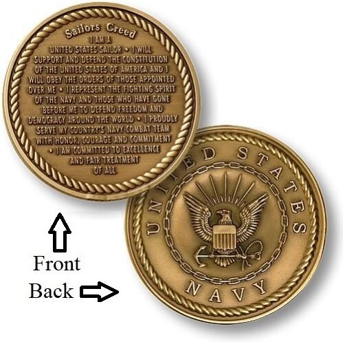 Sailor’s Creed ~ U.S. Navy ~ Challenge Coins ~