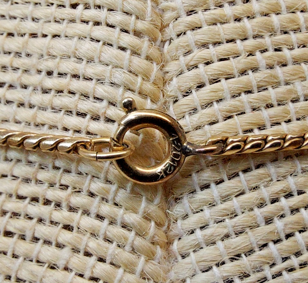Vintage 1/20 12k Gold Filled Goldstone Sandstone Lavalier Necklace