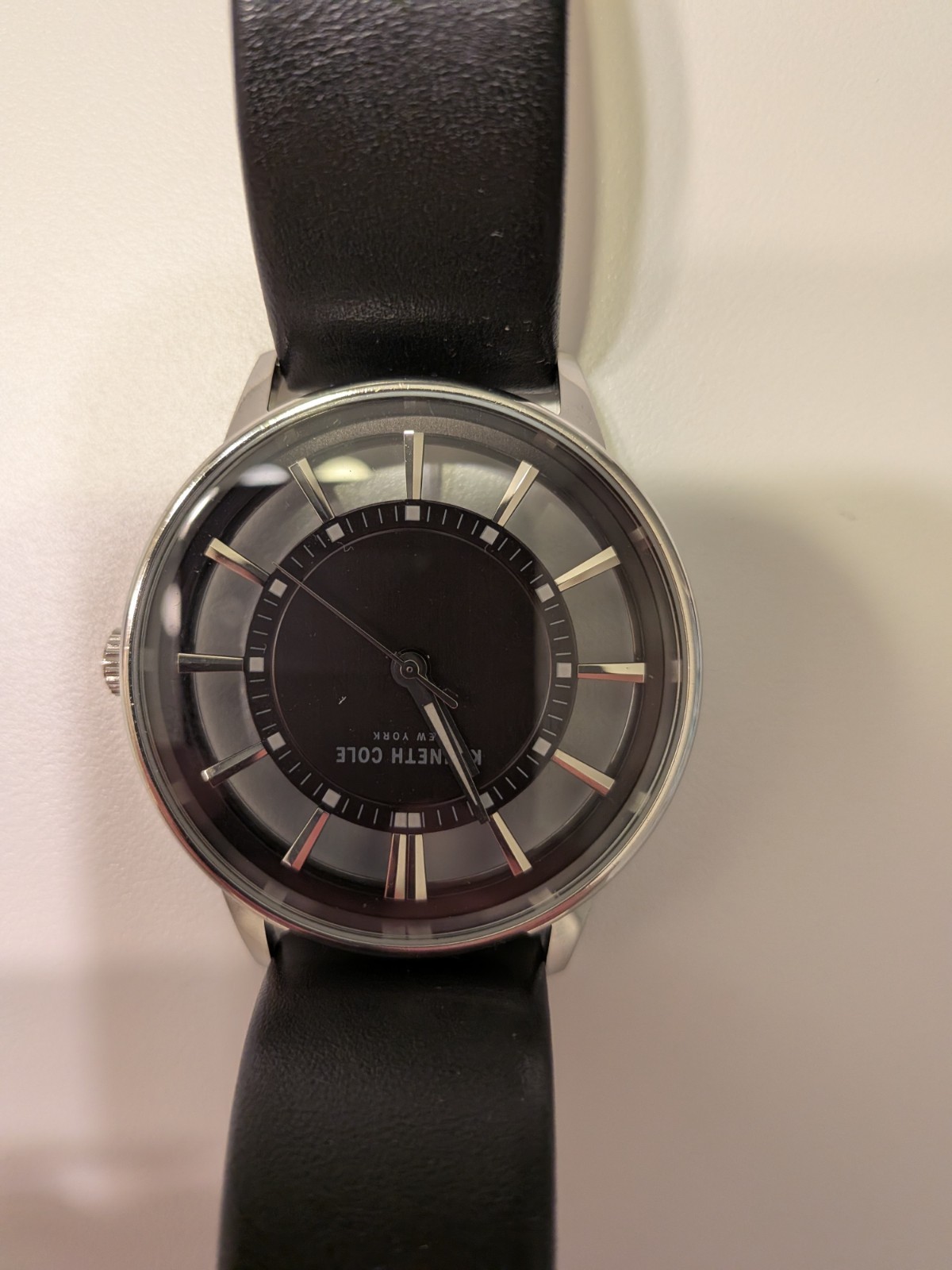 Kenneth Cole Unisex KC14994001 Transparent , See-Thru Silver White Dial Watch