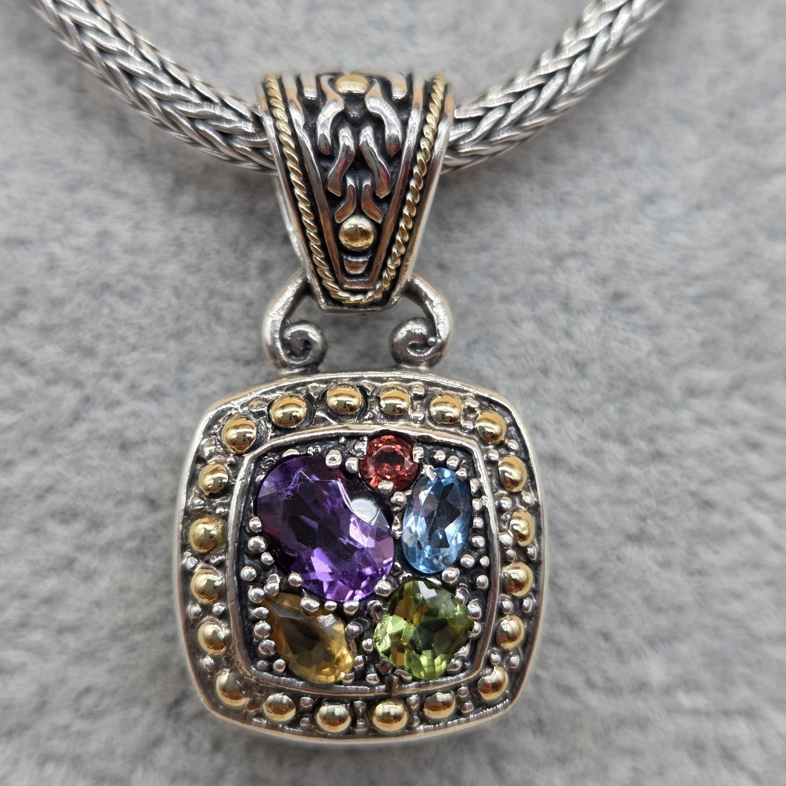 EFFY Balissima 18K Yellow Gold Sterling Silver Gemstone Necklace Bracelet & Ring