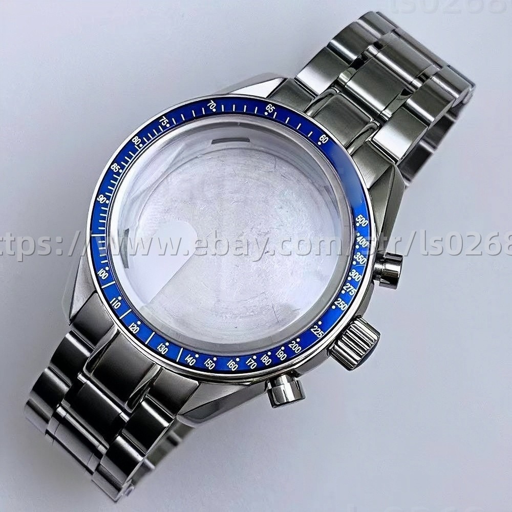 40mm Watch Case + Strap Set For VK63 VK64 Movement Steel