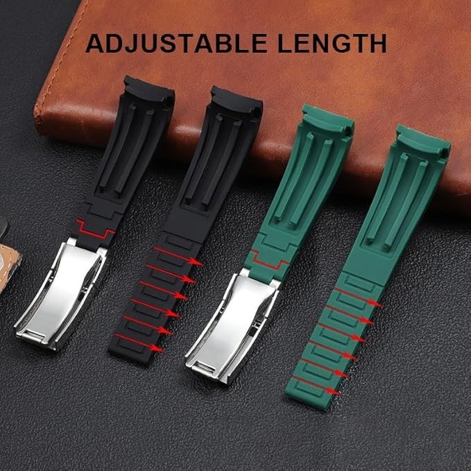 for ROLEX Black OYSTERFLEX Watch Band 22MM Fit SUBMARINER, Rolex Deepsea,other