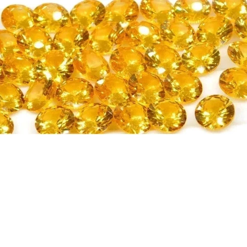 50 Pcs 5mm Natural Cambodian Yellow Zircon Certified Gemstone Lot