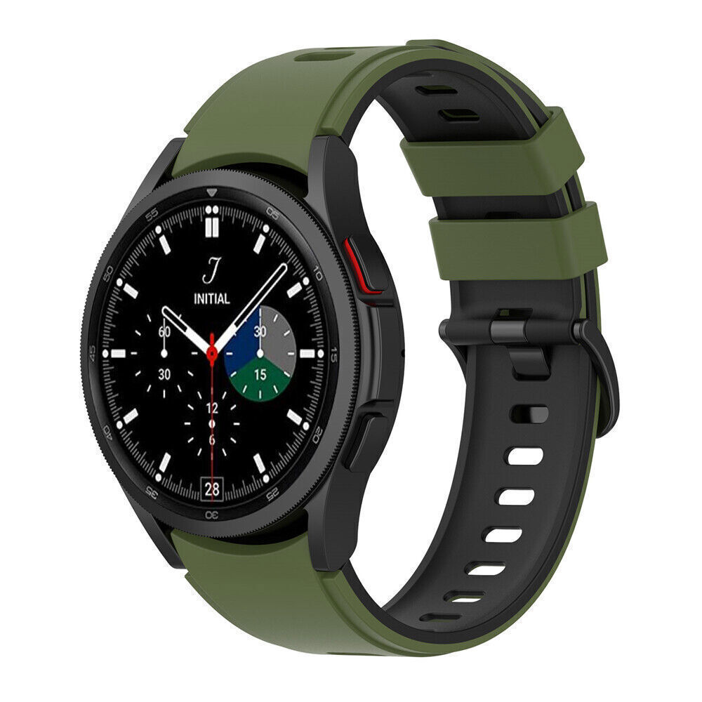 For Samsung Galaxy Watch 4/5/6 40 44 Classic 42 46 47 Silicone Sport Band Strap
