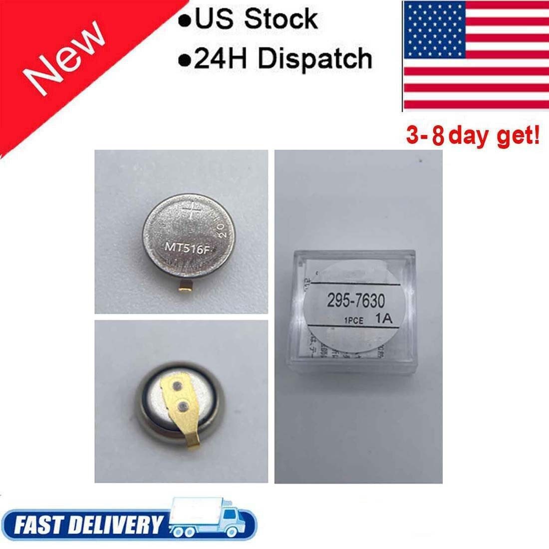 1pc 295-7630 For MT516F eco drive movement capacitor battery Sealed