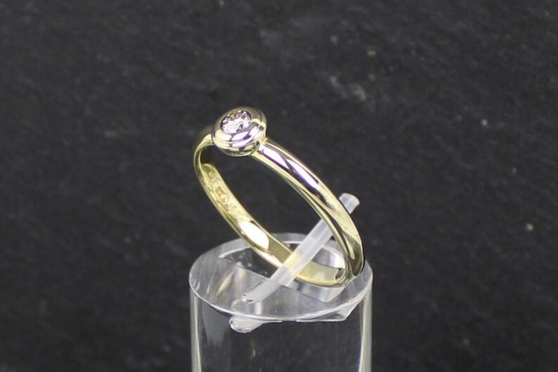 Diamond ring, brilliant ring, 375 gold, Australia, 0.20 ct.