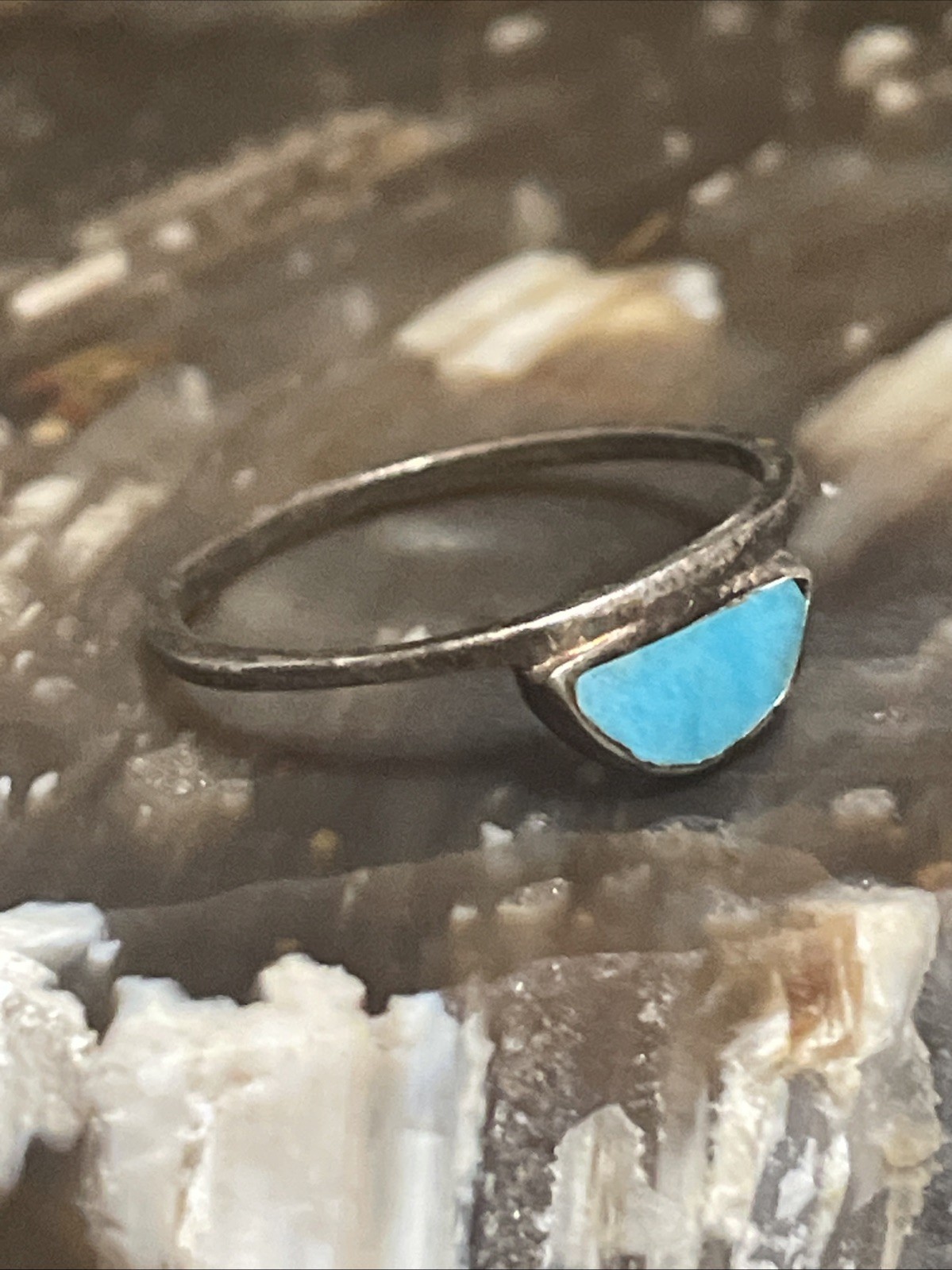 Pura Vida Costa Rica Designer Signed Sterling Silver Turquoise Ring Size 6.25