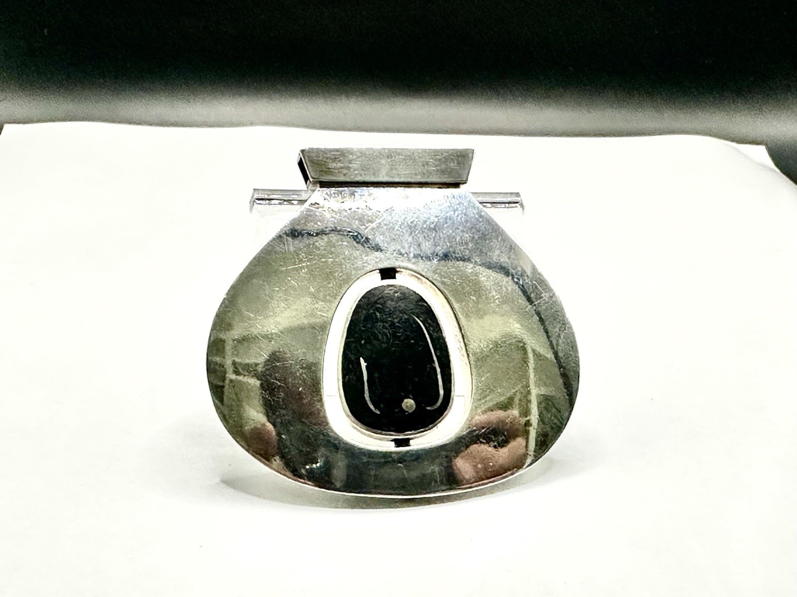 Sterling Silver 925 Reversable Spin Vintage Modernist FLIP Pendant Handmade