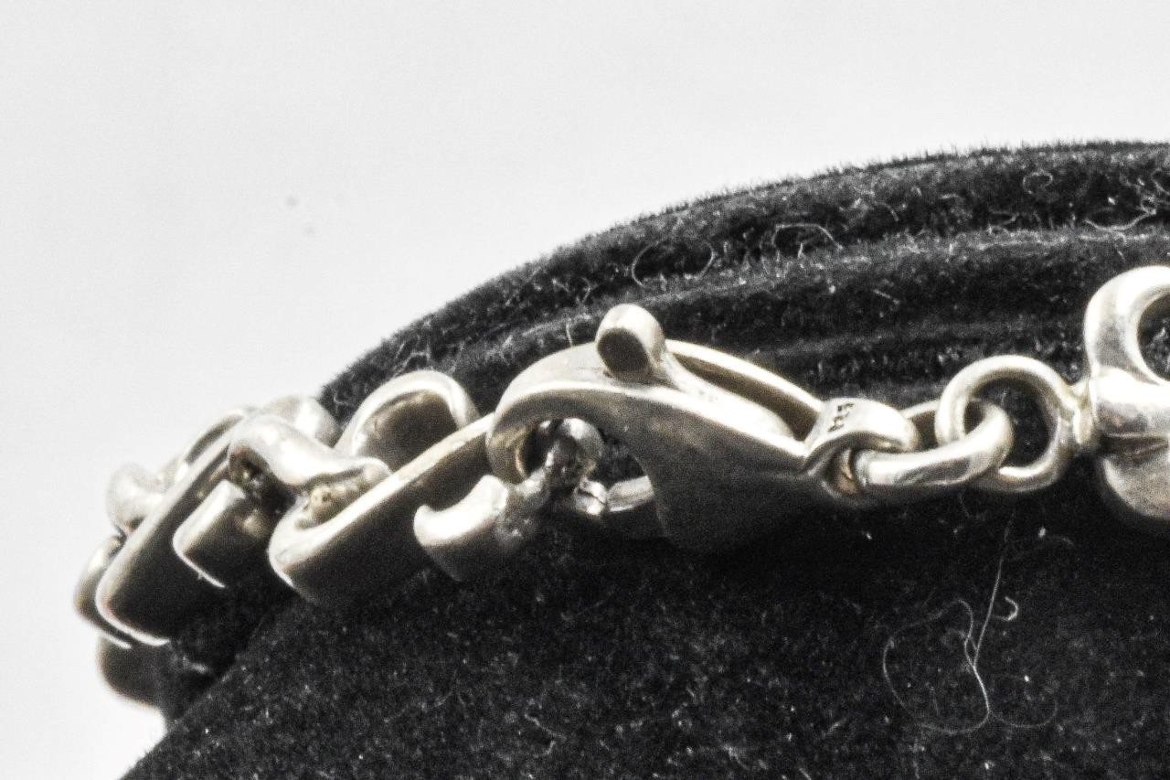 JWBR Sterling Silver Jane Seymour OPEN HEART Design Ladies bracelet 7.1″ Long