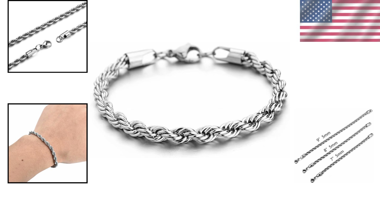 Versatile 8-Inch Twisted Chain Necklace – Unisex Stainless Steel Jewelry for All