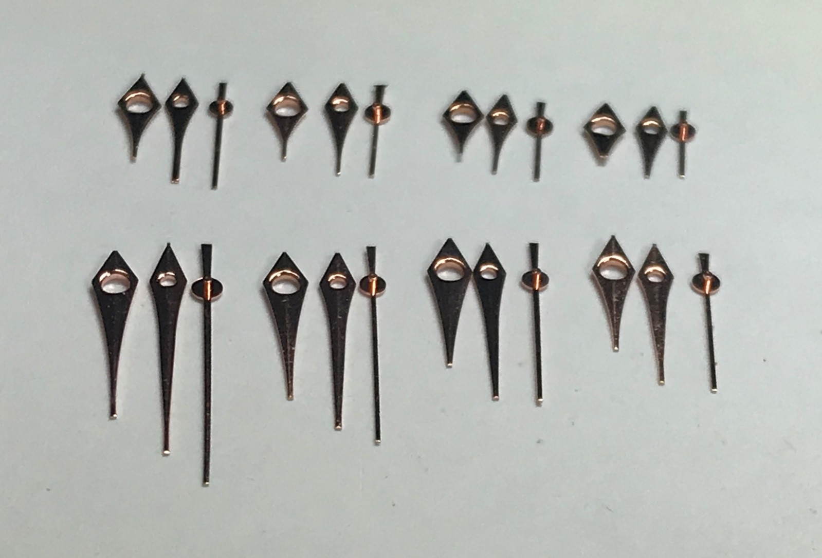 New 1 set Hour Minute Second Hands Watch Dial Rose Gold Parts Repair 120/70/20